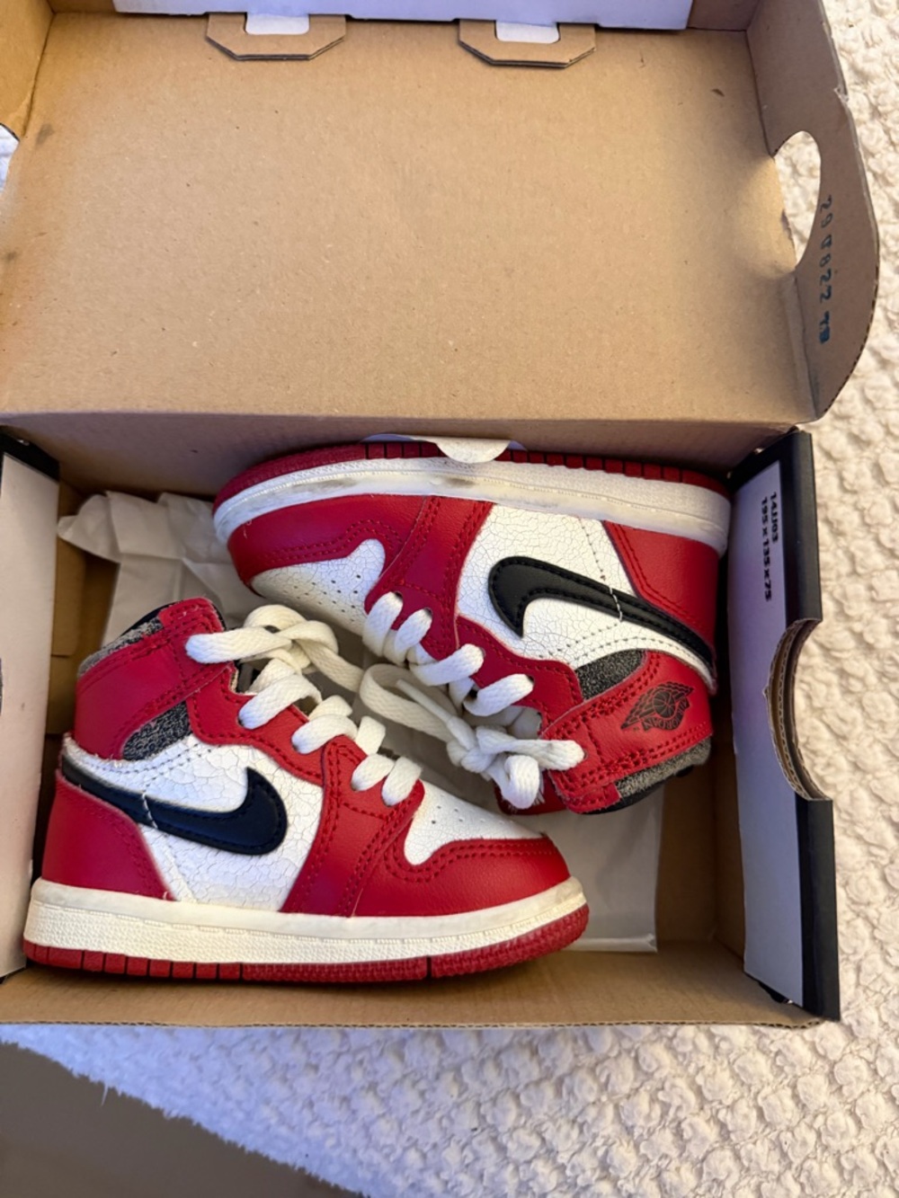 Jordan Kids' Red, White & Black High-Top Sneakers